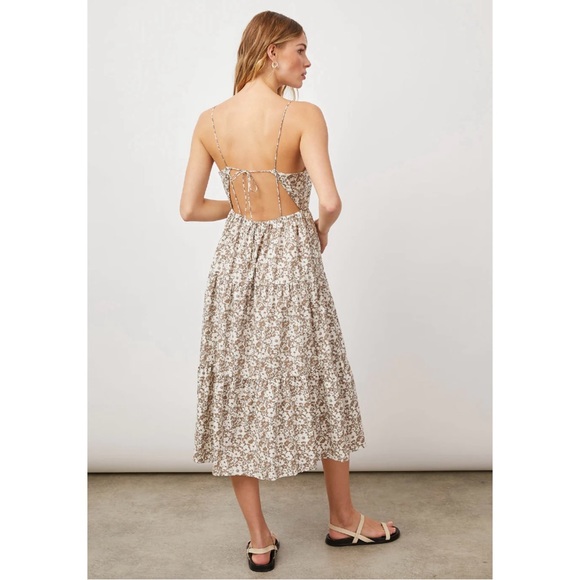 Rails Leni Dress in Brown & White Floral - Size XL - Picture 3 of 16
